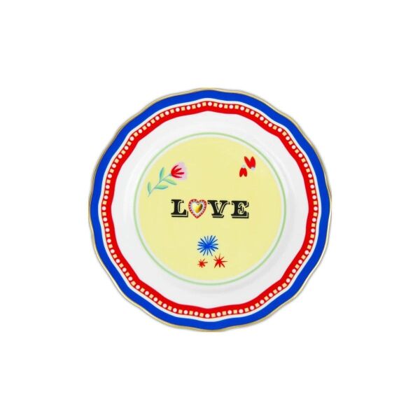 Baci Milano Mamma Mia Love Yazılı Tabak 22 Cm