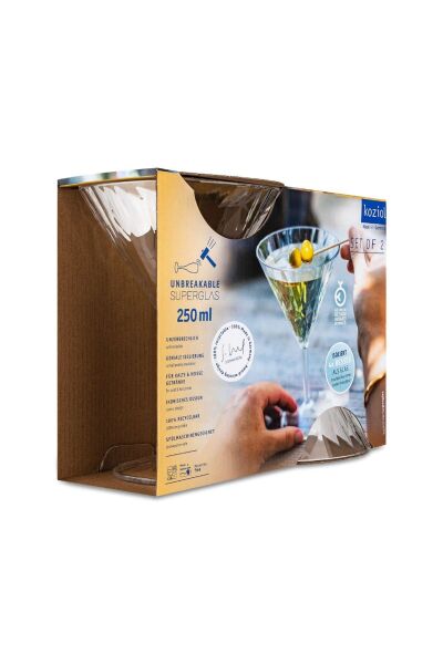 Koziol Superglass 250 Ml Şeffaf 2li Set