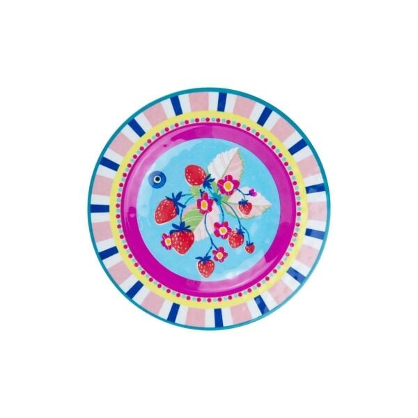 Baci Milano Mamma Mia 6lı Çilek Desenli Tabak Seti 21,5cm