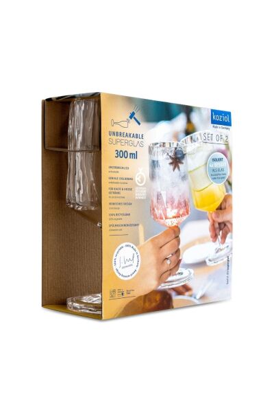 Koziol Superglass 300 Ml Kadeh 2li Şeffaf