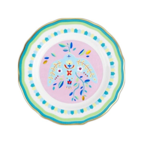 Baci Milano Mamma Mia Kuş Desenli Tatlı Tabağı 16 Cm