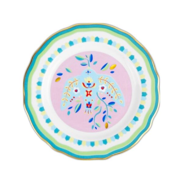 Baci Milano Mamma Mia Kuş Desenli Tatlı Tabağı 16 Cm