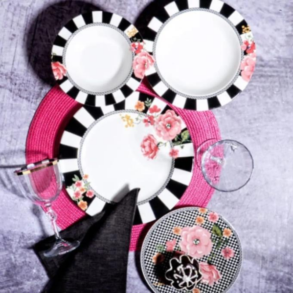 Kosova 293 24 Parça Yemek Takımı Black Flower