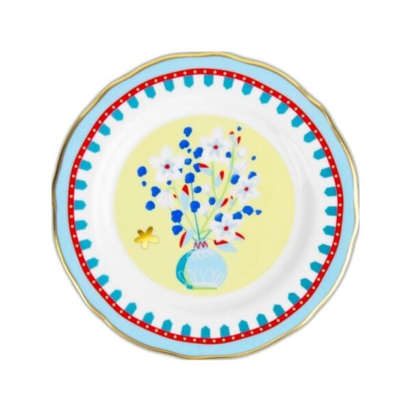 Baci Milano Mamma Mia Vazo Desenli Tatlı Tabağı 16 Cm