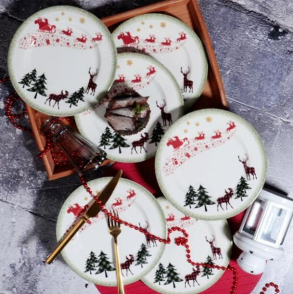 Kosova YLB-1002 Yuvarlak Pasta Tabak 20 Cm Geyik