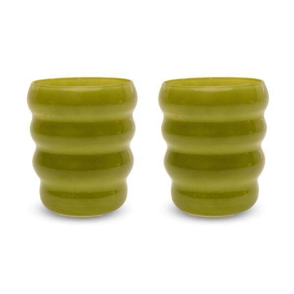 Easy Life 2'li Cam Su Bardağı Seti - Yeşil 360 ml - 102404684001