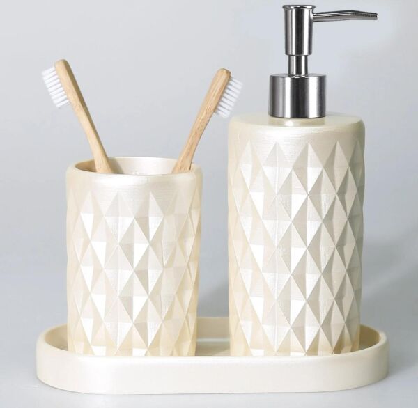 Selim Dekor Glowing Banyo Seti İnci