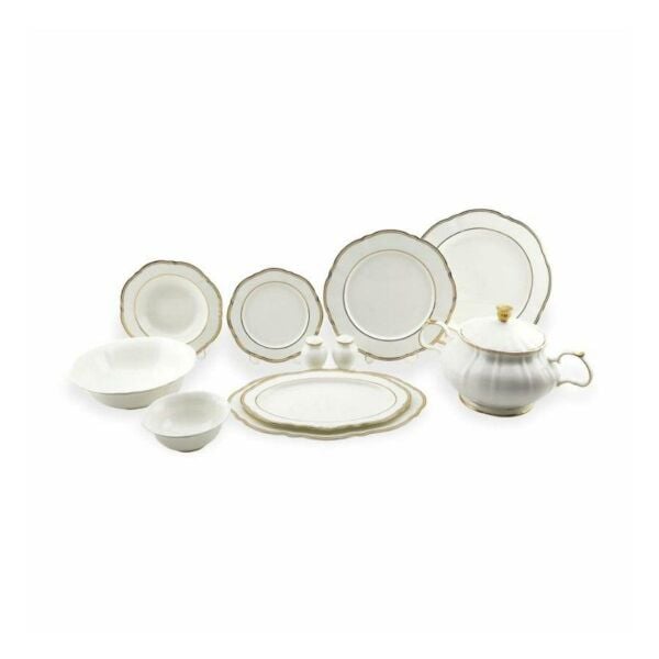 Wanelli Fx1088 Eva Gold 70 Parça Yuvarlak Yemek Takımı