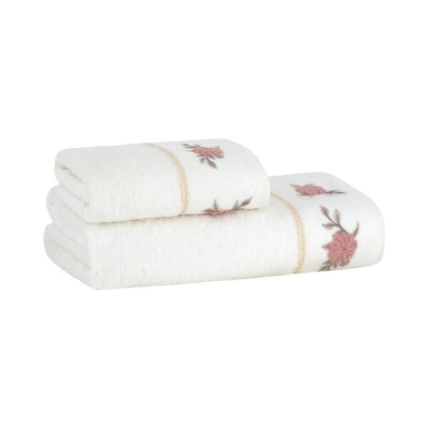 Sarev Londa Havlulu Wedding Pike Seti Çift Kişilik Ekru