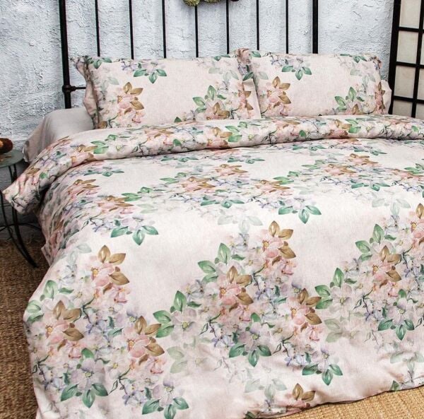 Nazik Home Shadow Dijital Nevresim Takımı Bej Çift Kişilik