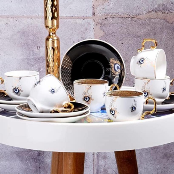 Kosova Byz-023 New Bone 100cc 6'lı Kahve Fincan Takımı Amulet