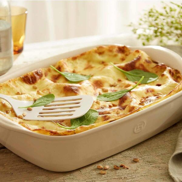 Emile Henry Fırın Kabı Dikdörtgen 36 x23 cm Ekru/Clay-29652