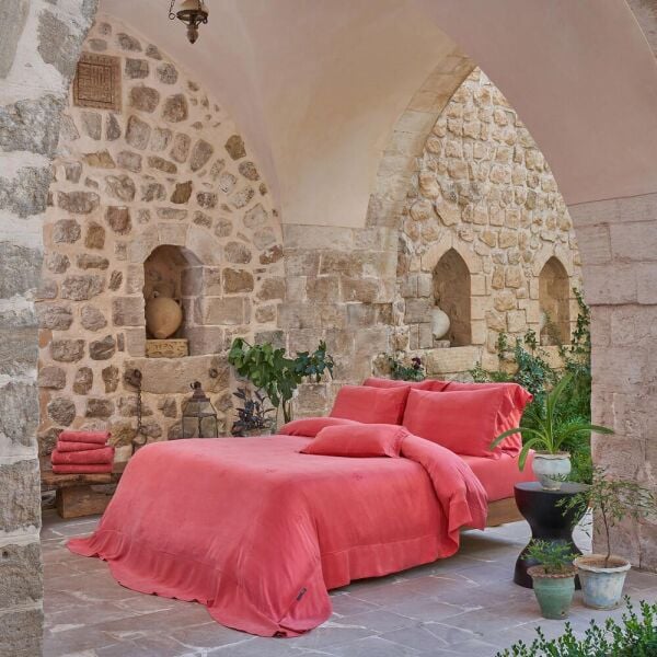 Sarev Uvercinka Cupro Nevresim Takımı Çift Kişilik 4 Yastık