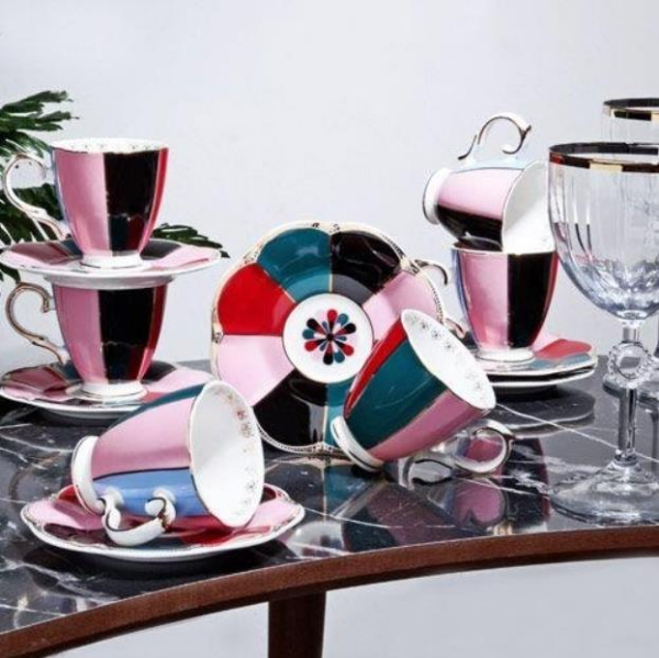 Kosova Fnc-29 Bone China 6'lı Fincan 90cc Festival