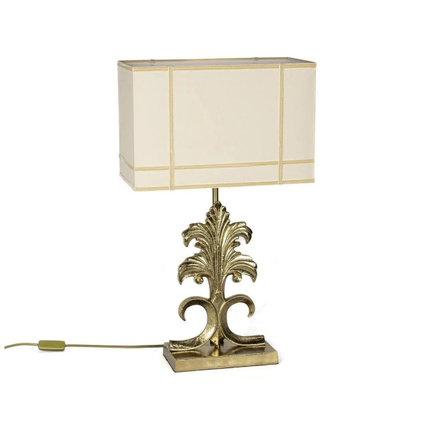 Mikasa Moor Krem Şapkalı Brave Antik Gold Abajur 38x18x64cm