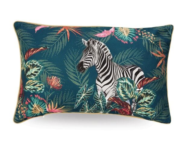 Easy Life Polyester Dolgulu Kırlent 50 x 30 cm - Zebra Desenli