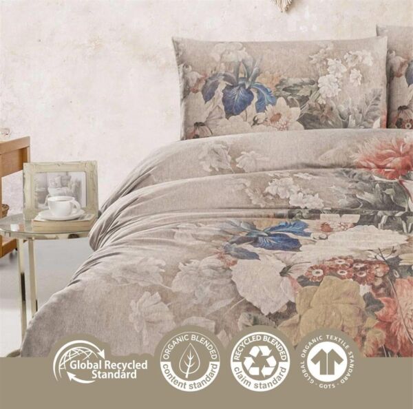 Nazik Home Pavia Dijital Baskı Nevresim Takımı Kahverengi Çift Kişilik