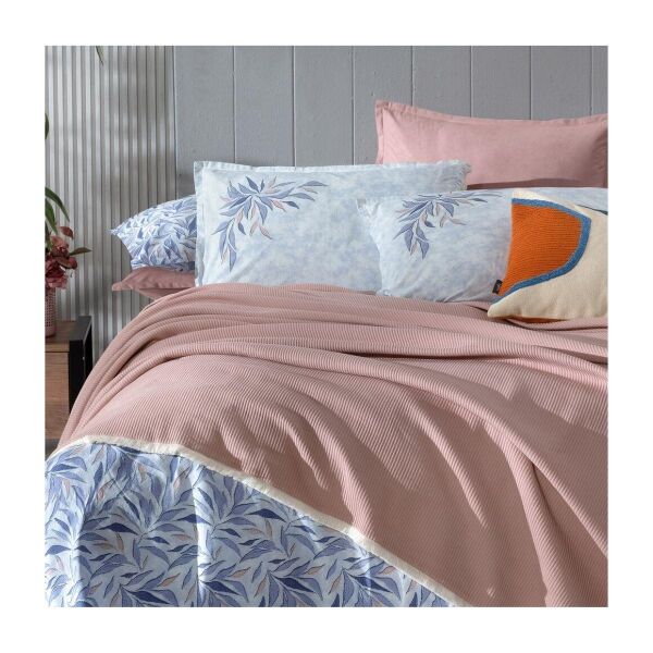 Sarev Adrıan Pike Takımı 1 Yastık Bej-Mavi