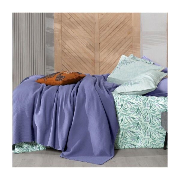 Sarev Adrıan Pike Takımı Çift Kişilik 2 Yastık Mavi-Yeşil