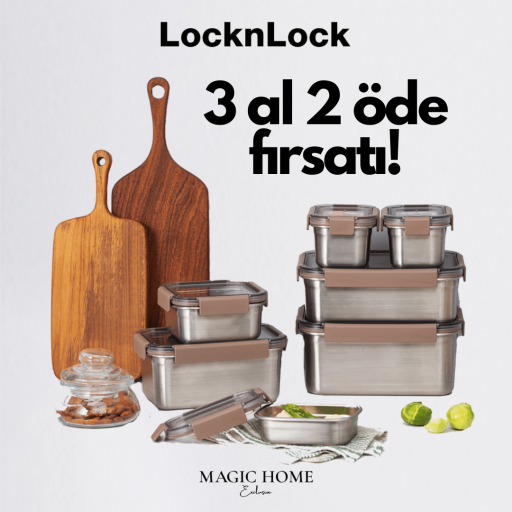 LocknLock markalı ürünlerde sepette 3 al 2 öde fır