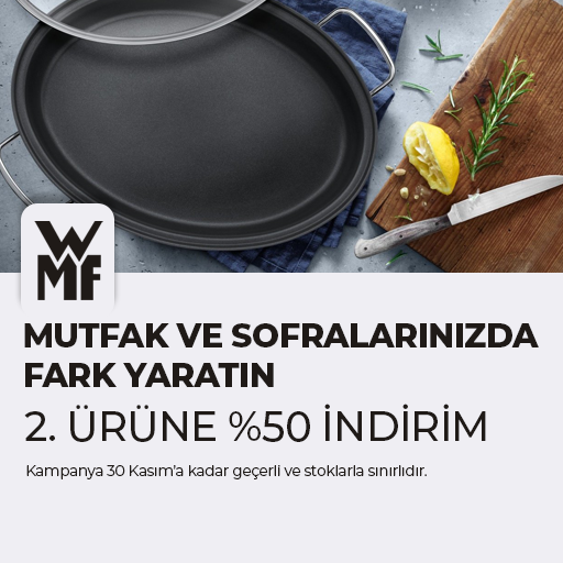 WMF markalı tüm ürünlerde 2. ürün'e %50 indirim!