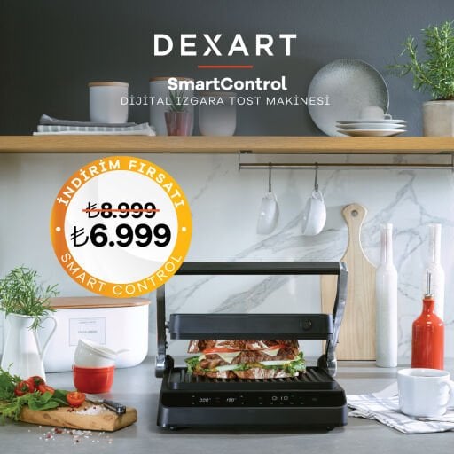 Dexart Smart Control Dijital Izgara Tost Makinesi 